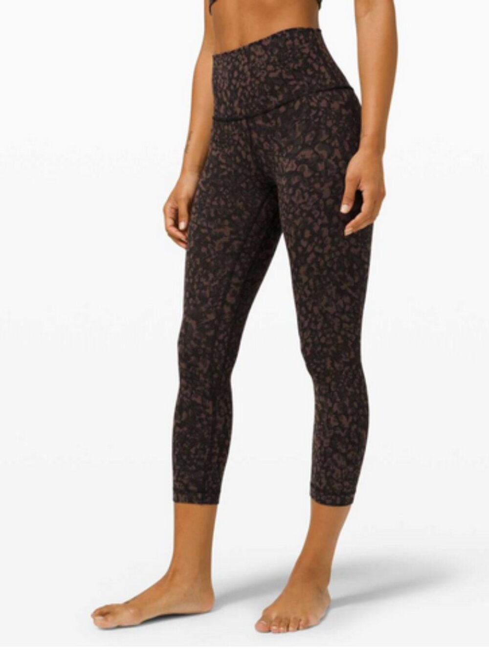 Lululemon Align Crop *21" Wild Thing Camo Brown Earth Multi size 6